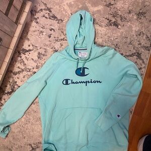 Champion Aqua Blue Hoodie